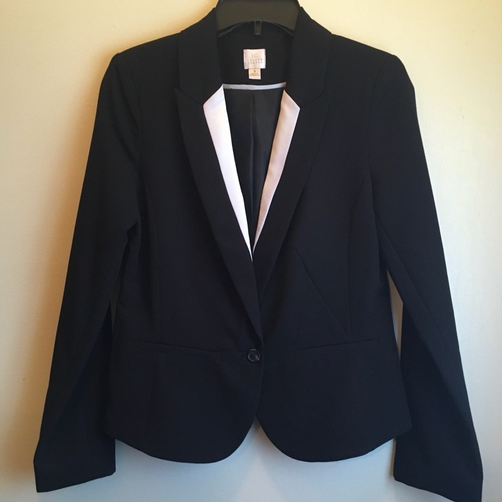 Black Blazer with White Trim
